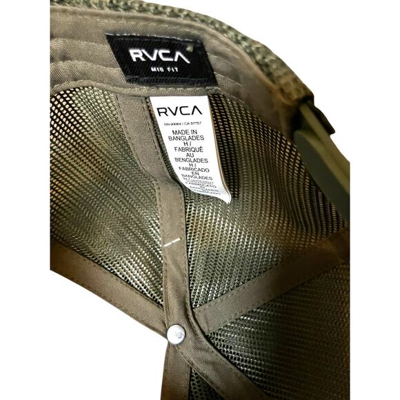 RVCA Camo Trucker Hat Snapback Mesh Cap Mid Fit - Picture 2 of 5